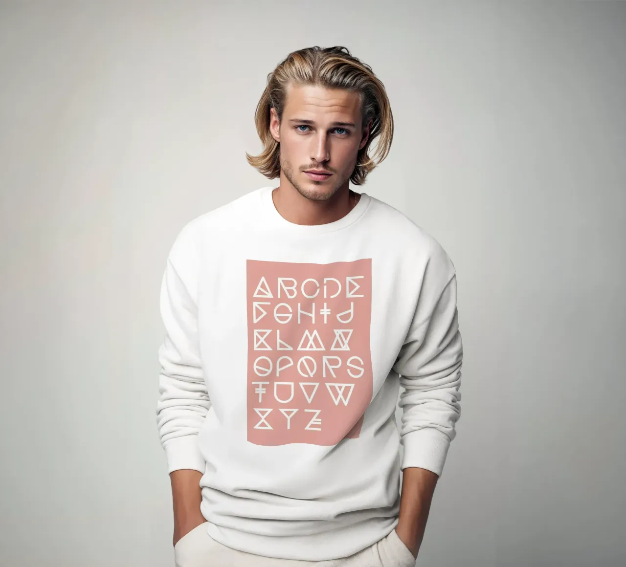 Geometrical ABC - blush sudadera de Studio Nahili