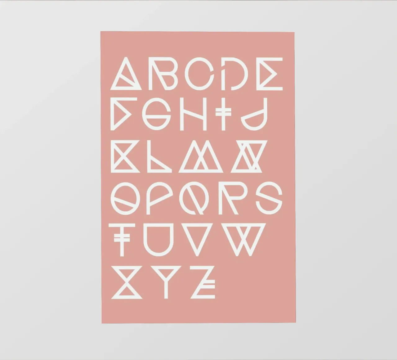 Geometrical ABC - blush pvc cover by Studio Nahili