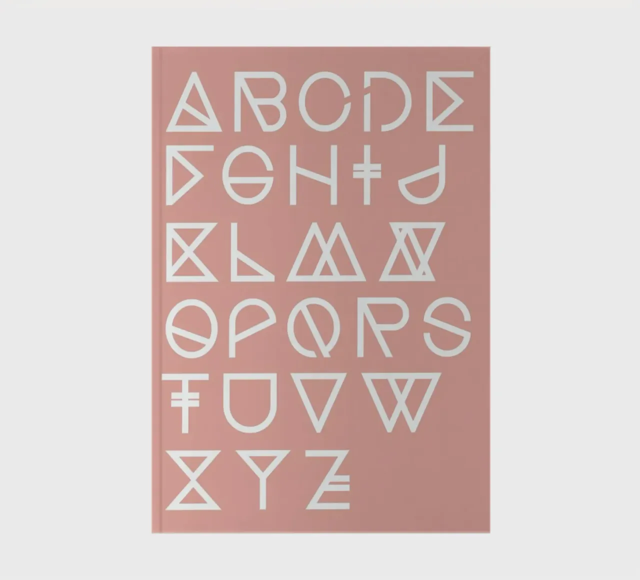 Geometrical ABC - blush notebook by Studio Nahili