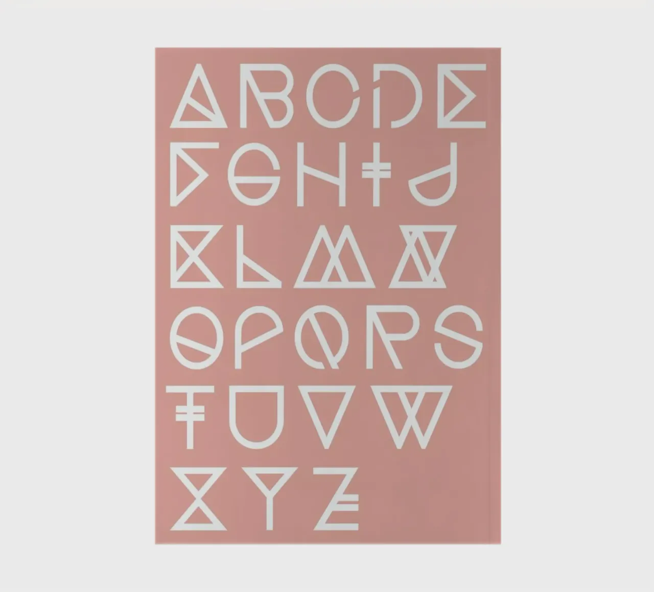 Geometrical ABC - blush notebook by Studio Nahili