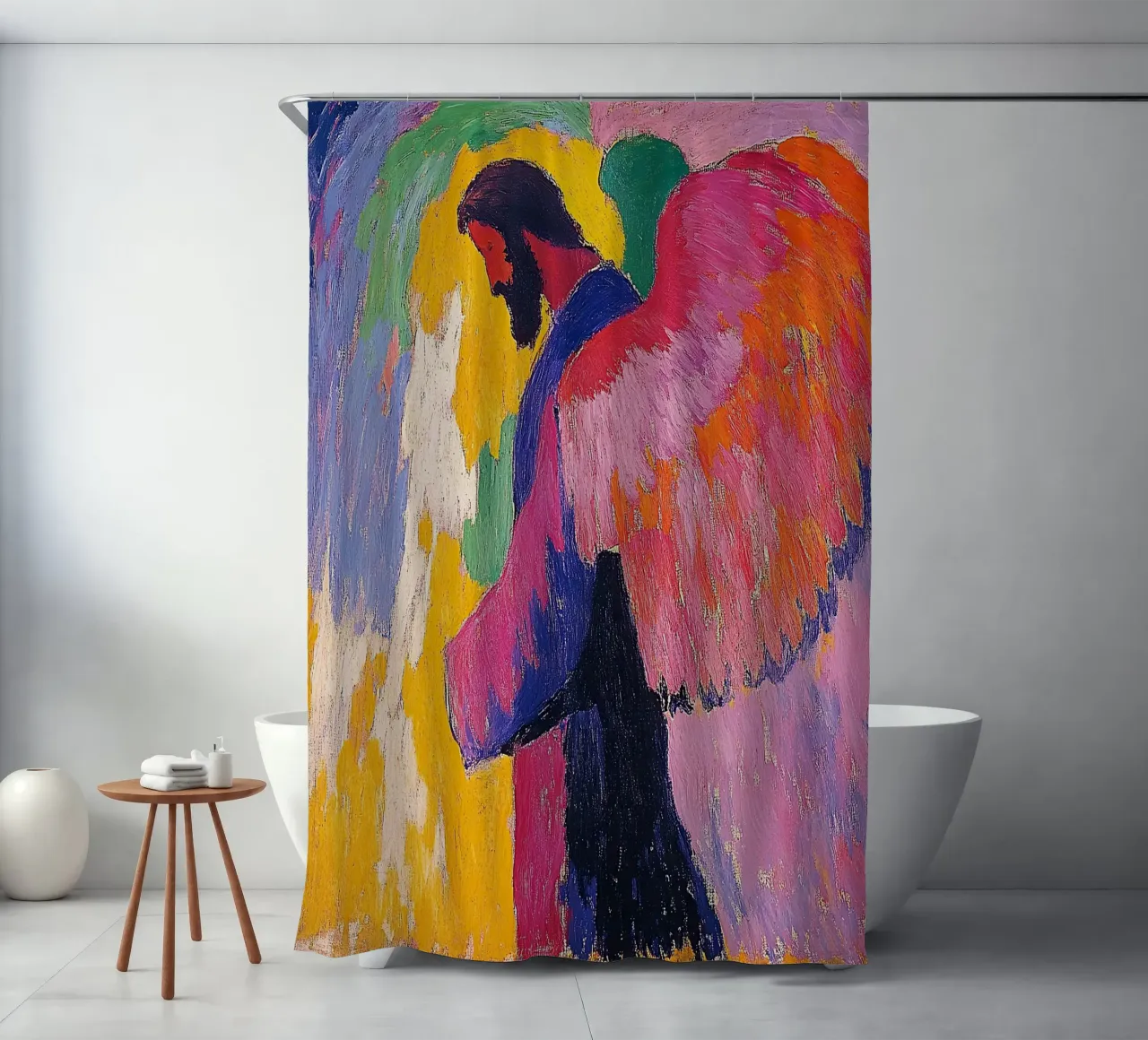 Angelo Arcangelo Fede Speranza Pace Amore tenda da doccia da Nikis Art Studio