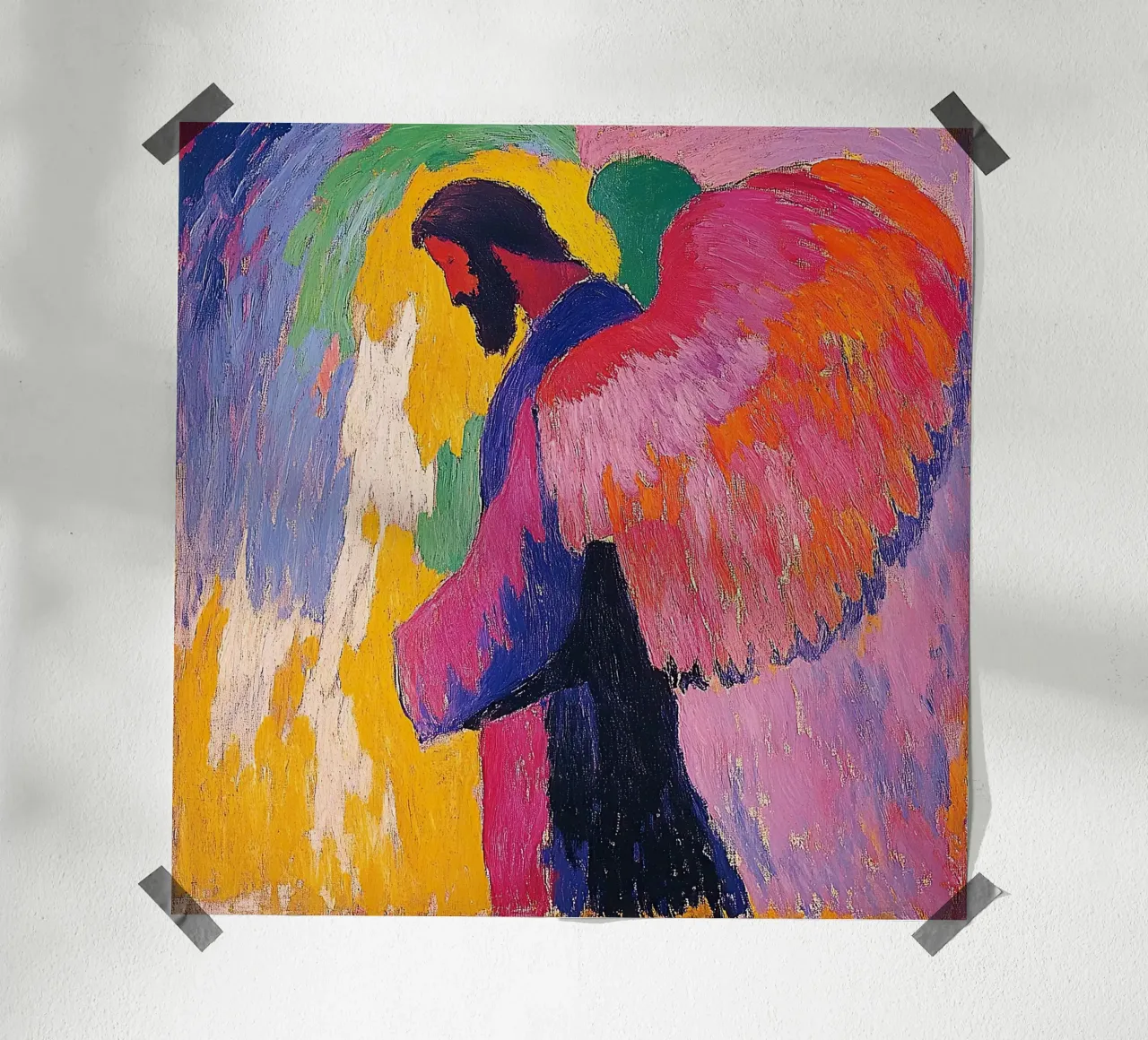 Angelo Arcangelo Fede Speranza Pace Amore carta hahnemühle da Nikis Art Studio
