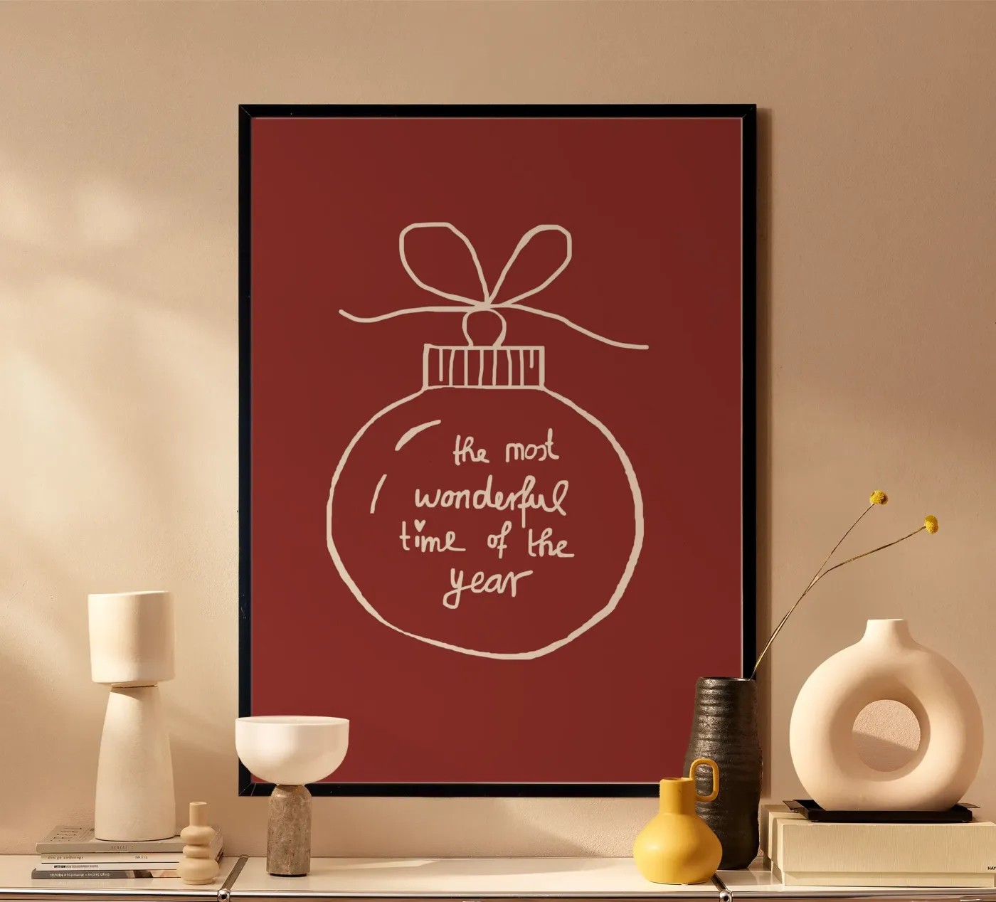 weihnachtskugel_rot poster da SanniBee.
