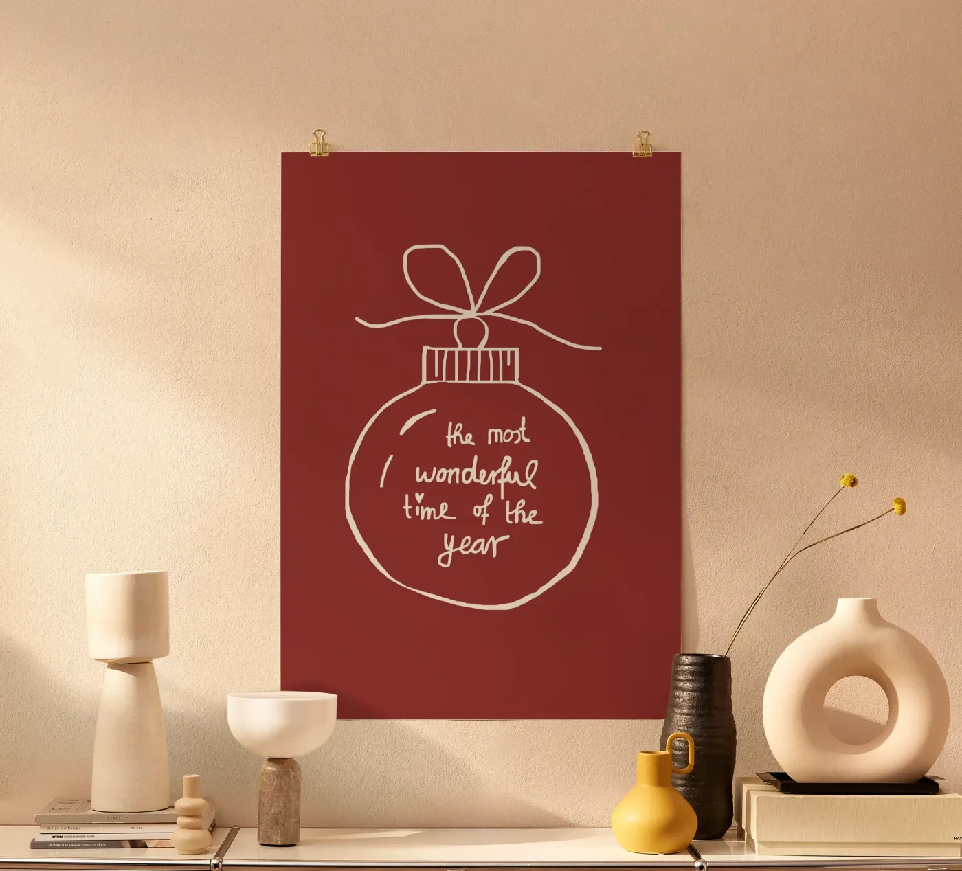 weihnachtskugel_rot poster da SanniBee.