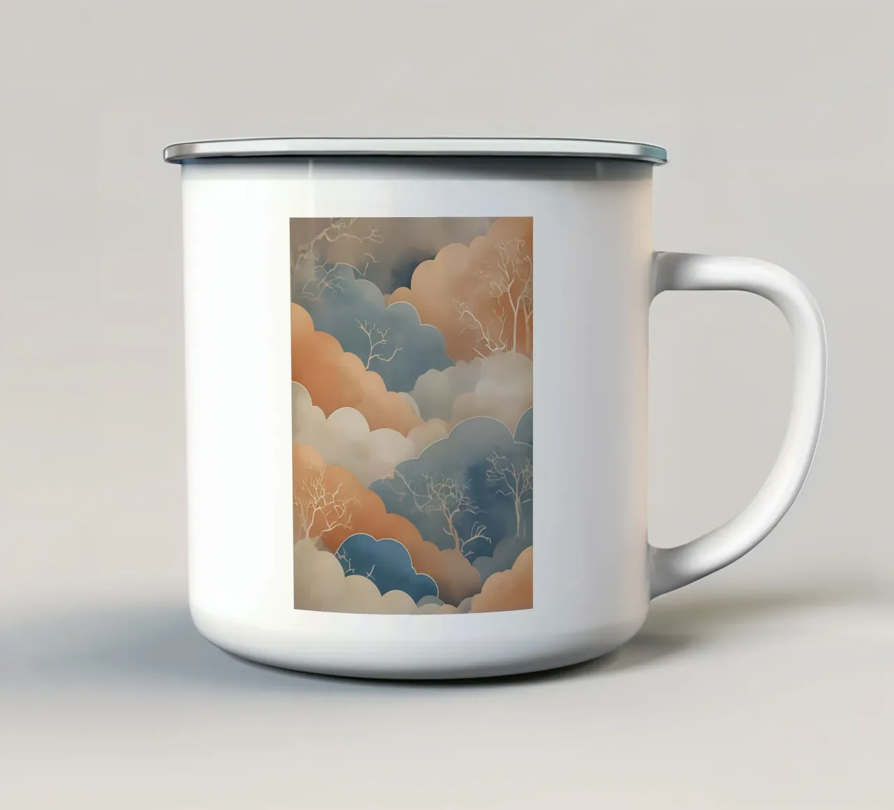Orizzonti tranquilli tazza in smalto da Artistic-shop