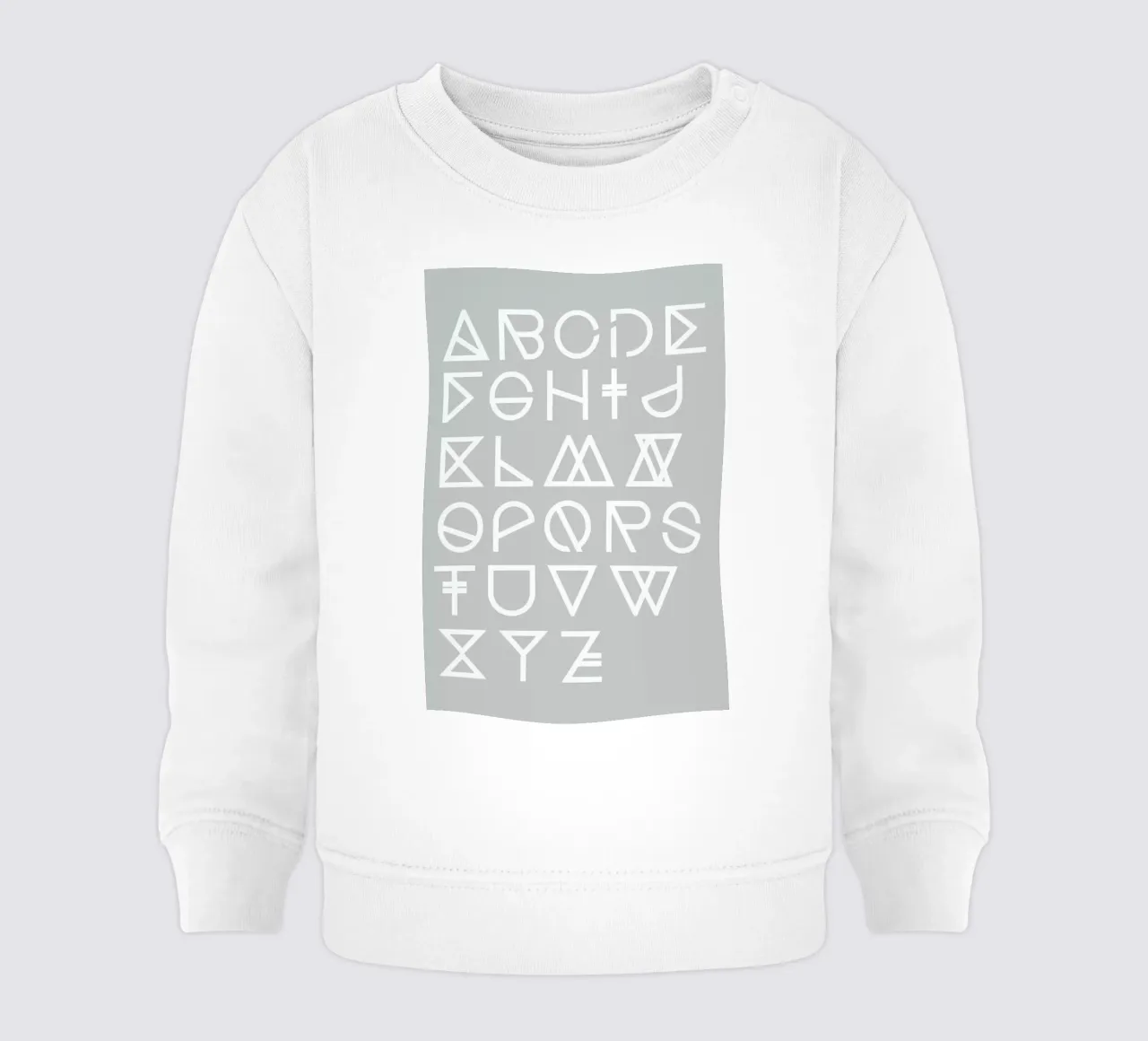 Geometrical ABC - grey sudadera de bebé de Studio Nahili