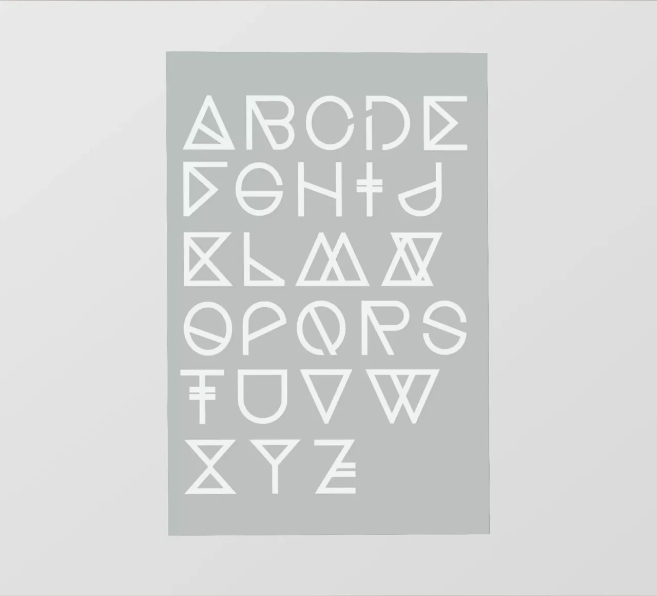 Geometrical ABC - grey telo in pvc da Studio Nahili