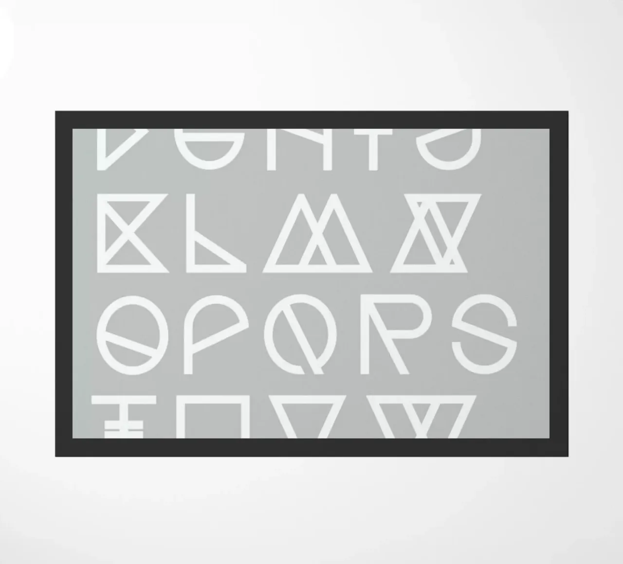 Geometrical ABC - grey doormat by Studio Nahili