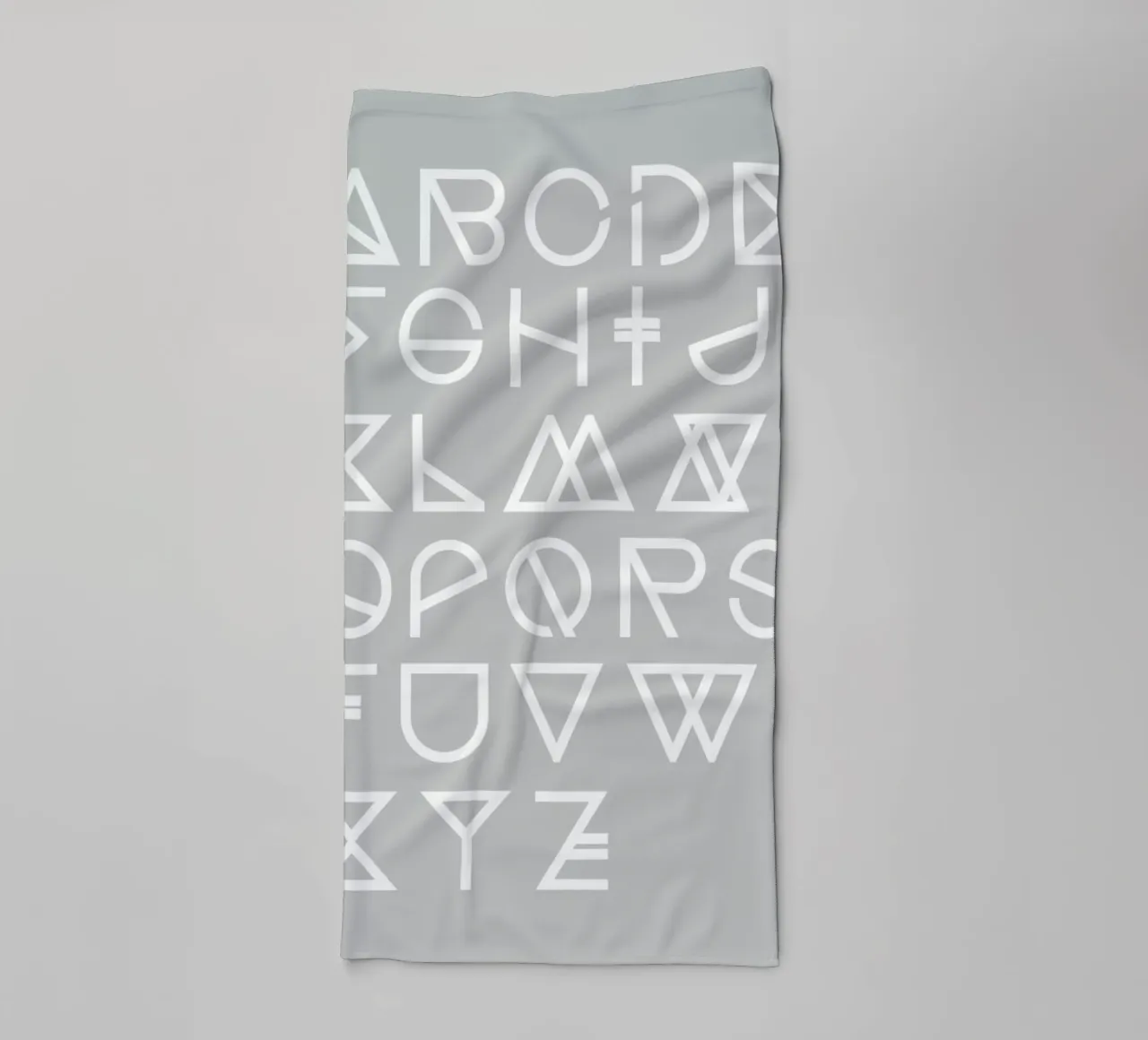 Geometrical ABC - grey towel by Studio Nahili