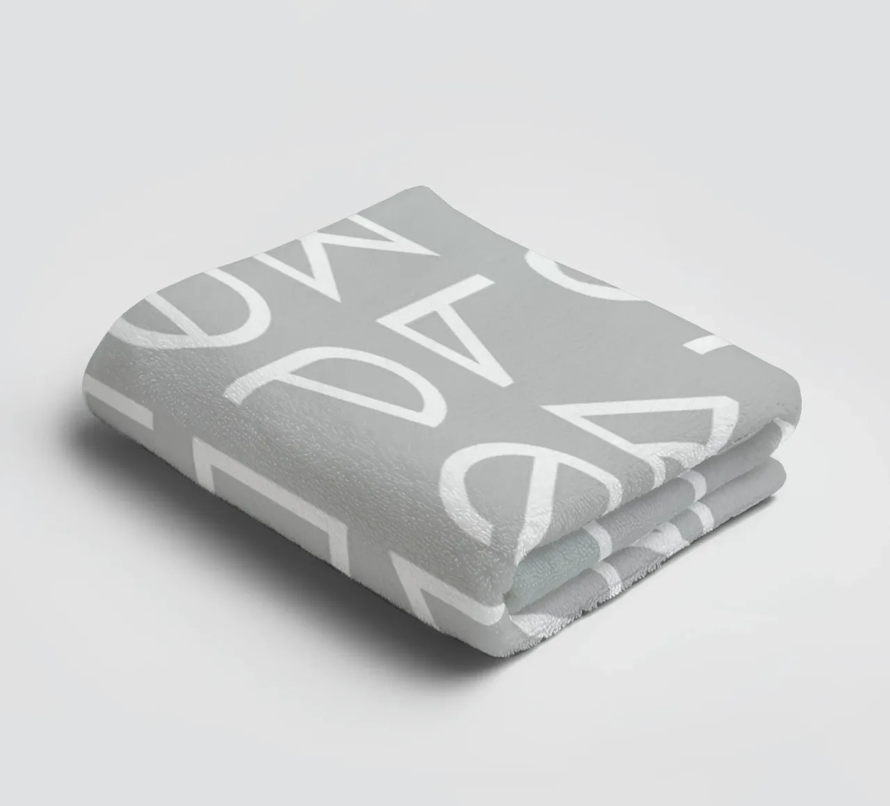 Geometrical ABC - grey towel by Studio Nahili