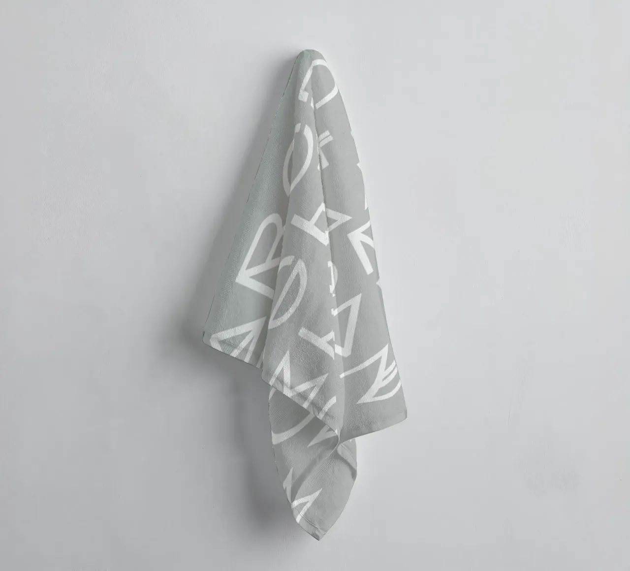 Geometrical ABC - grey towel by Studio Nahili