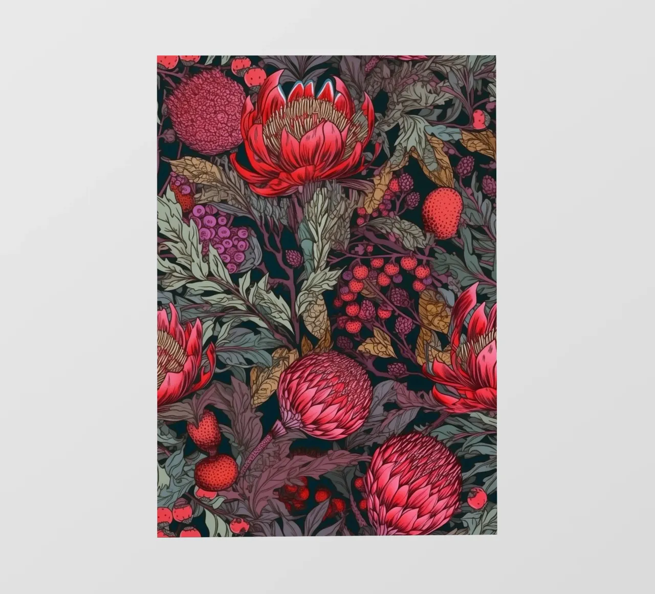 Flowers red nature art backlit film by Justyna Jaszke JBJart
