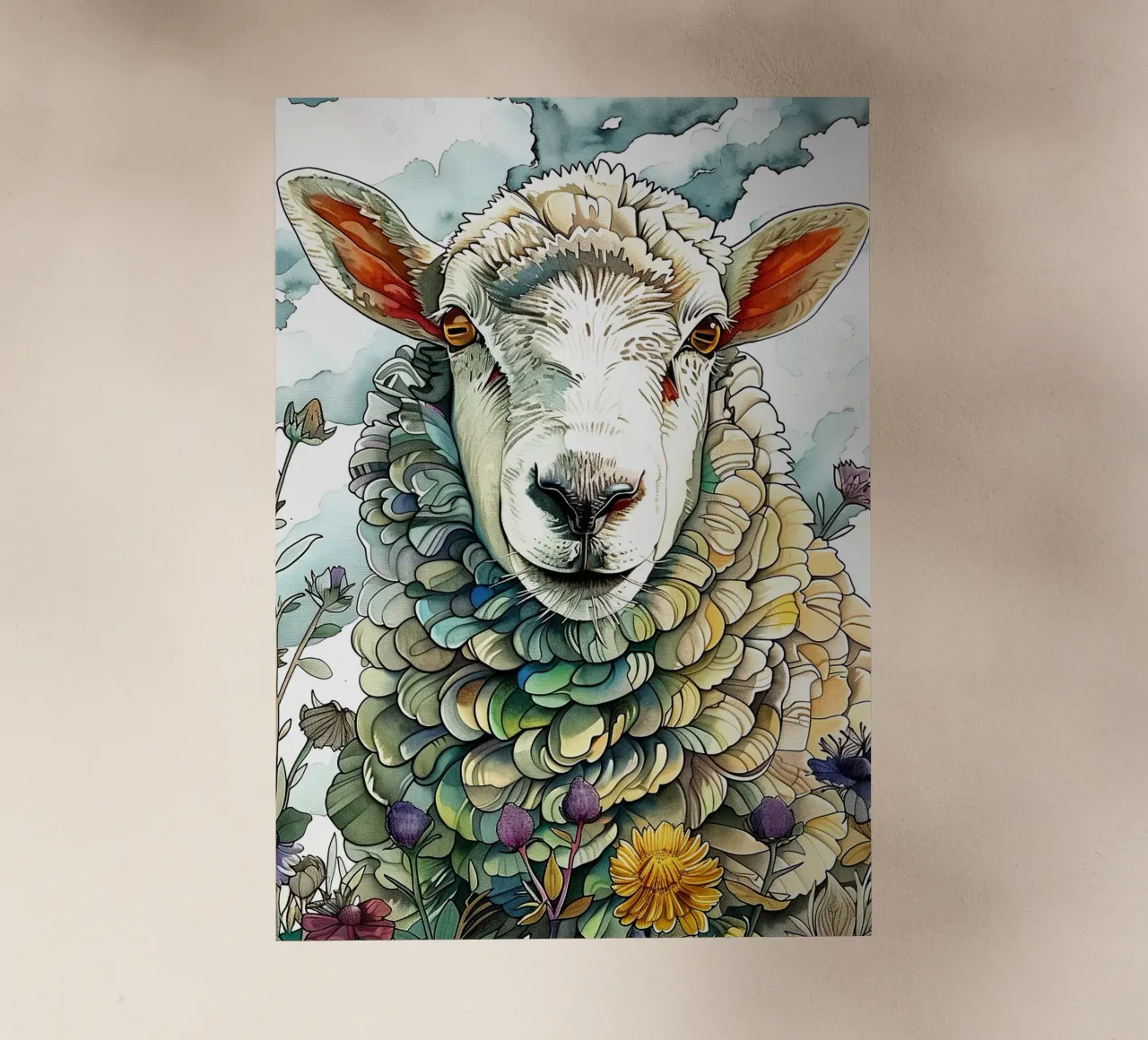 Sheep animal art backlit film by Justyna Jaszke JBJart