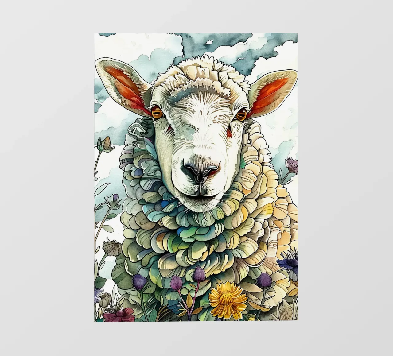 Sheep animal art photo wallpaper by Justyna Jaszke JBJart