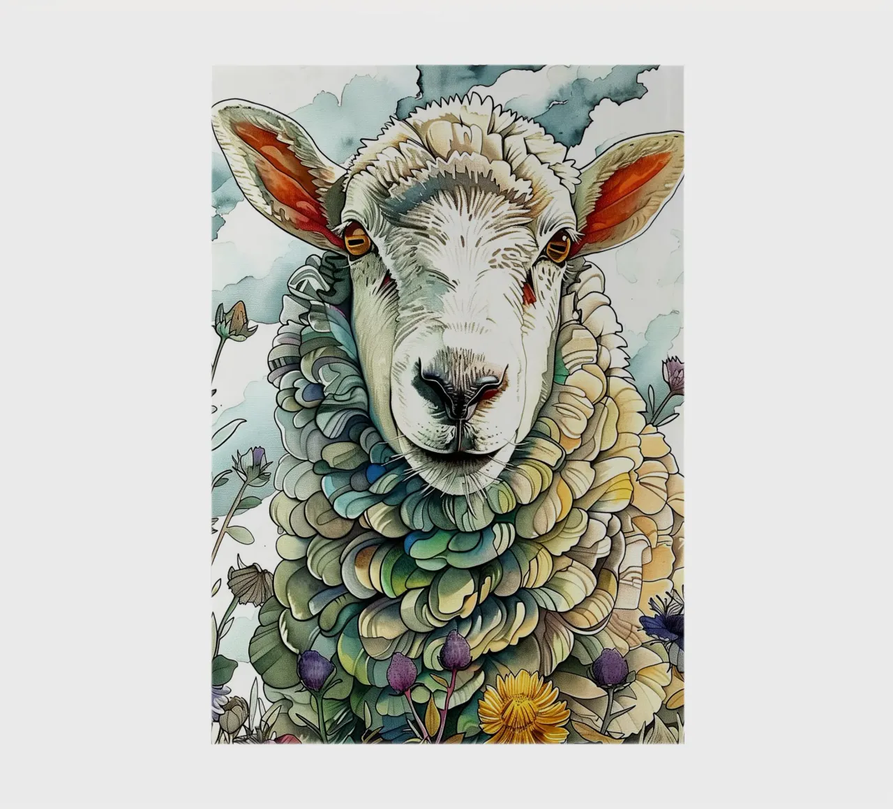 Sheep animal art notebook by Justyna Jaszke JBJart