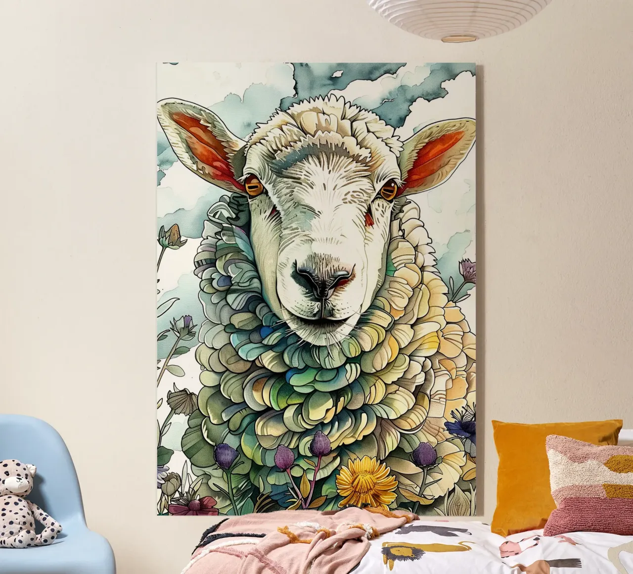 Sheep animal art acrylic glass by Justyna Jaszke JBJart