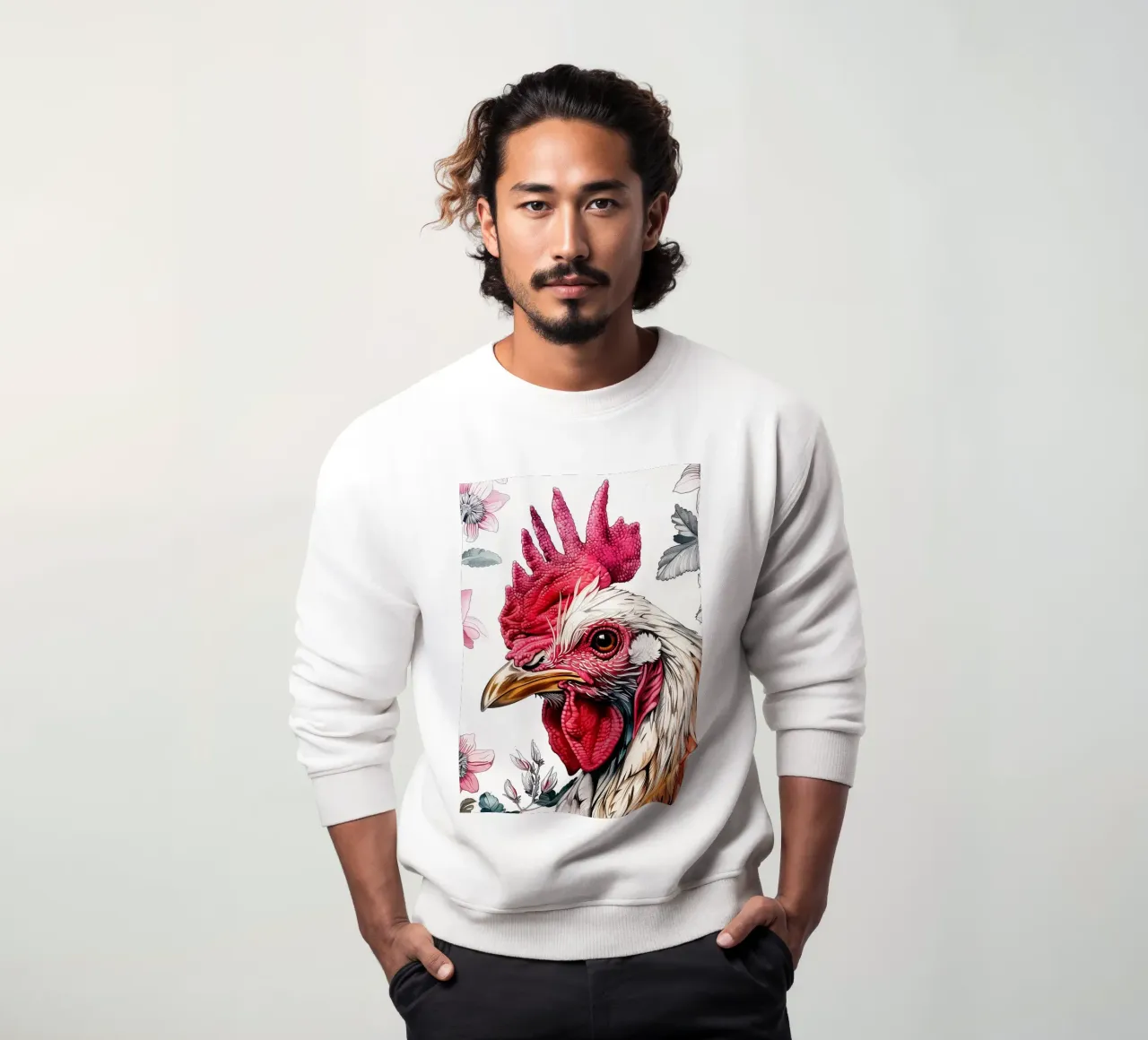 Gallo animale d'arte felpa da Justyna Jaszke JBJart