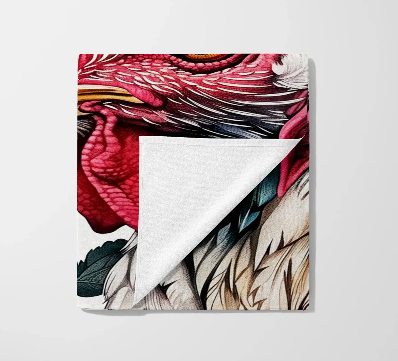 Gallo animale d'arte telo mare da Justyna Jaszke JBJart