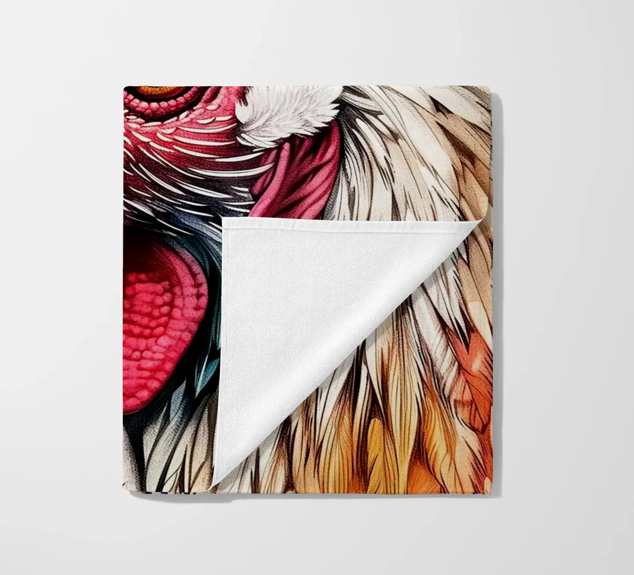 Gallo animale d'arte telo mare da Justyna Jaszke JBJart
