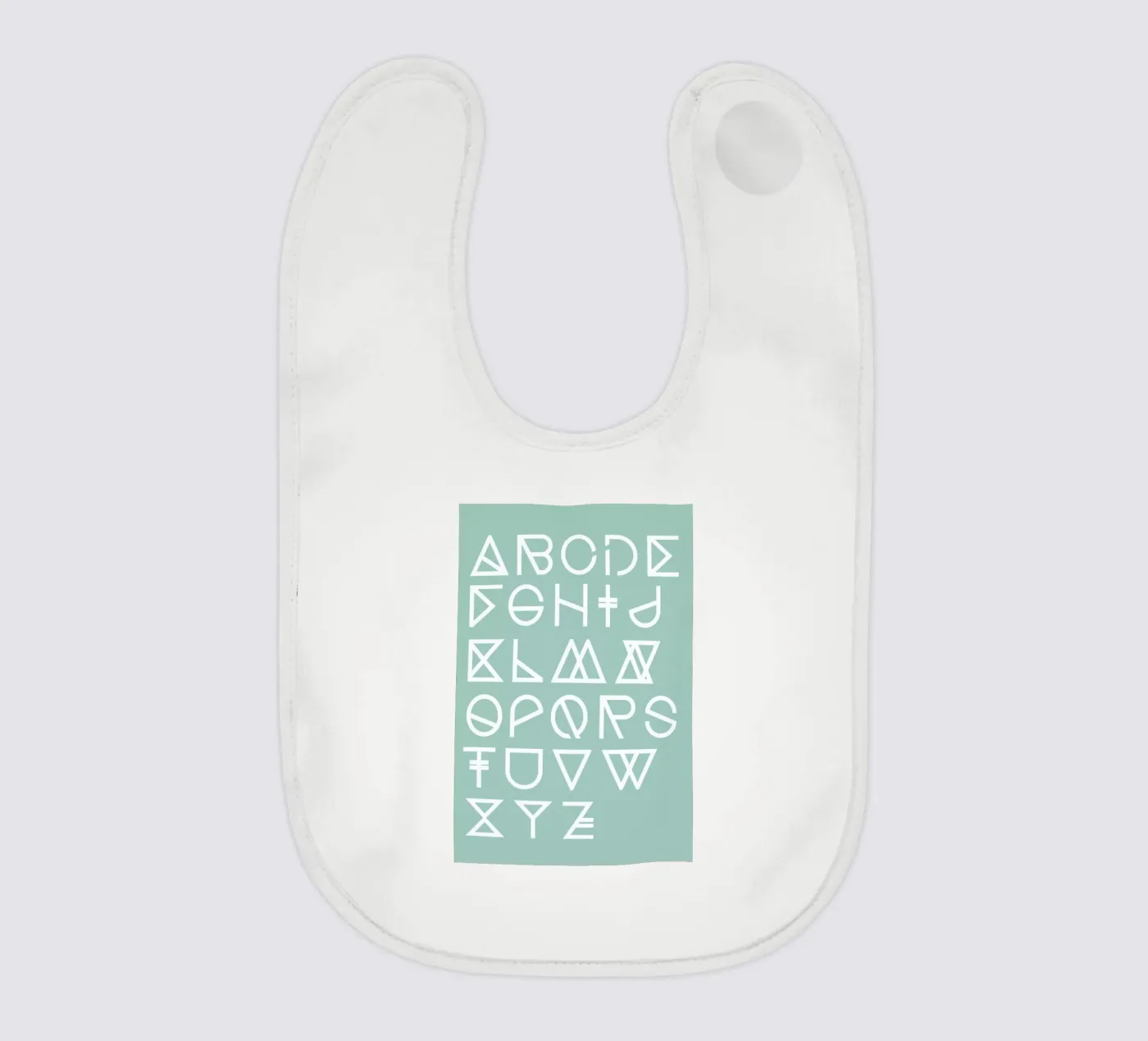 Geometrical ABC - mint bavaglino da Studio Nahili