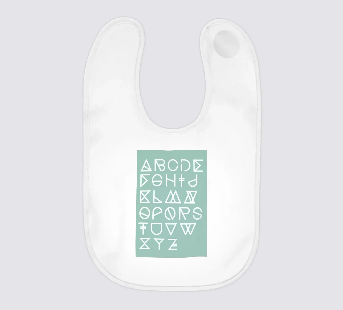 Geometrical ABC - mint bavaglino da Studio Nahili