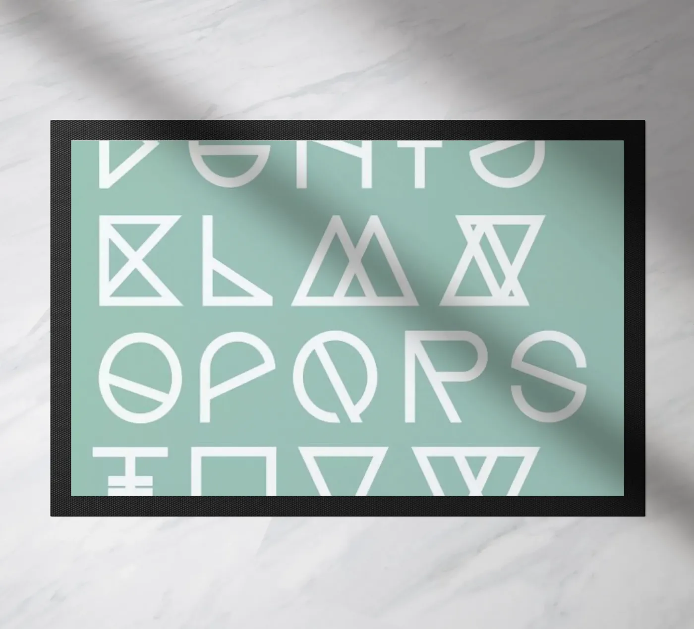 Geometrical ABC - mint zerbino da Studio Nahili