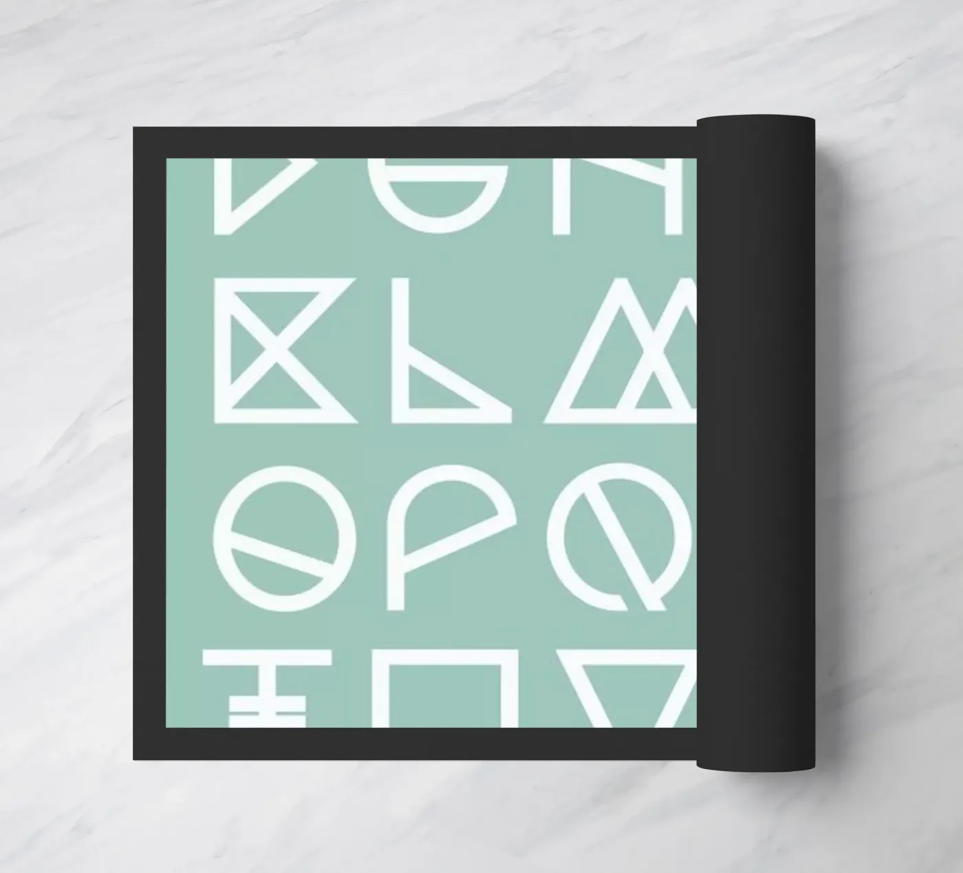 Geometrical ABC - mint zerbino da Studio Nahili