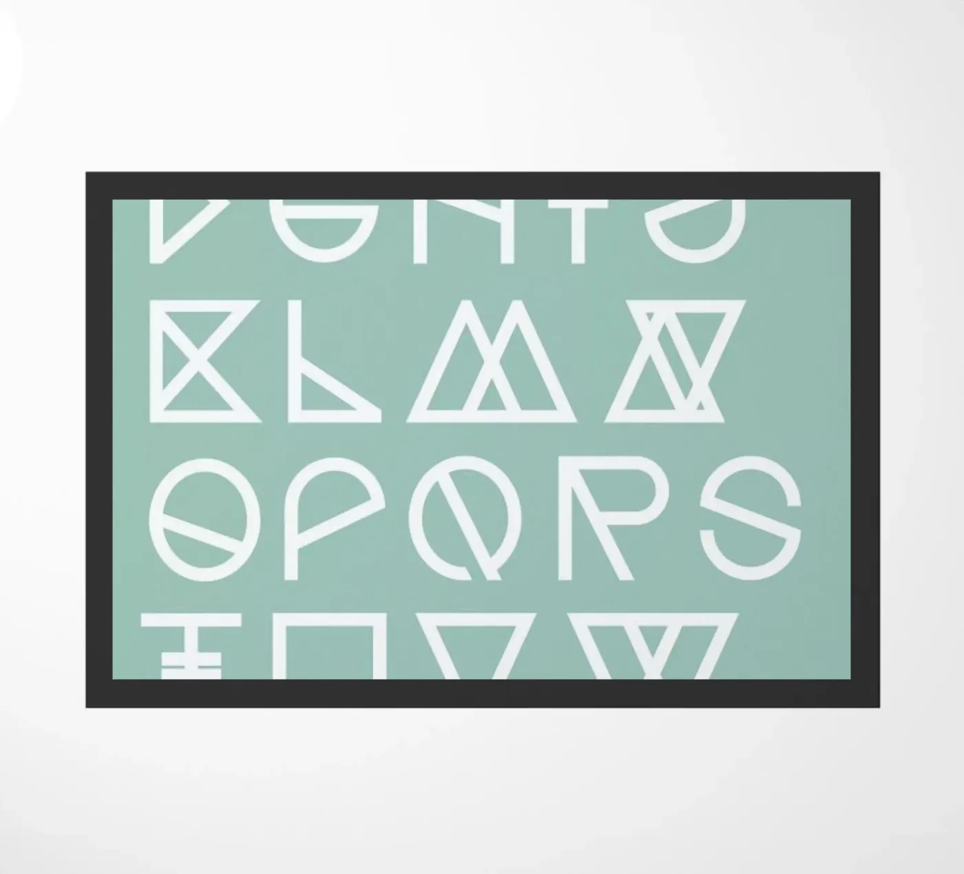 Geometrical ABC - mint zerbino da Studio Nahili