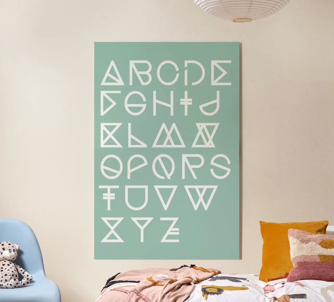 Geometrical ABC - mint plexiglass da Studio Nahili