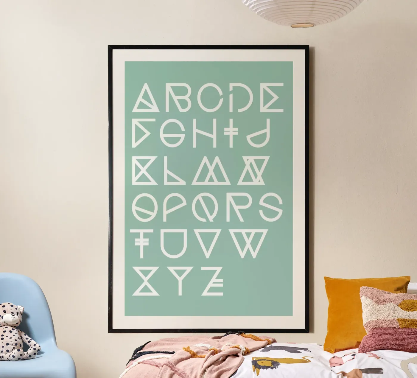 Geometrical ABC - mint poster da Studio Nahili