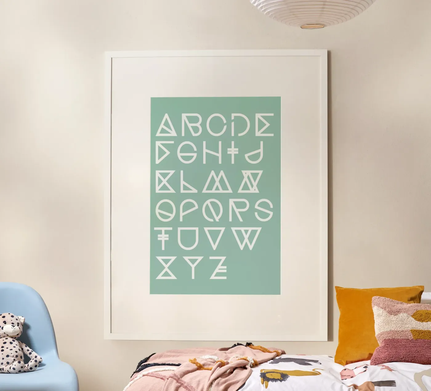 Geometrical ABC - mint poster da Studio Nahili