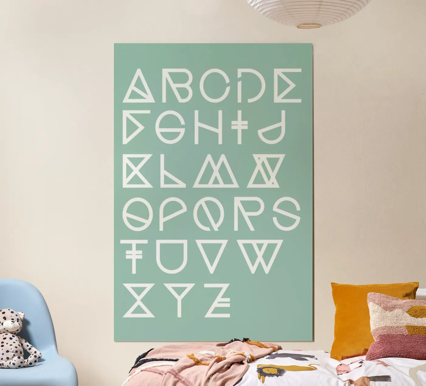 Geometrical ABC - mint poster da Studio Nahili