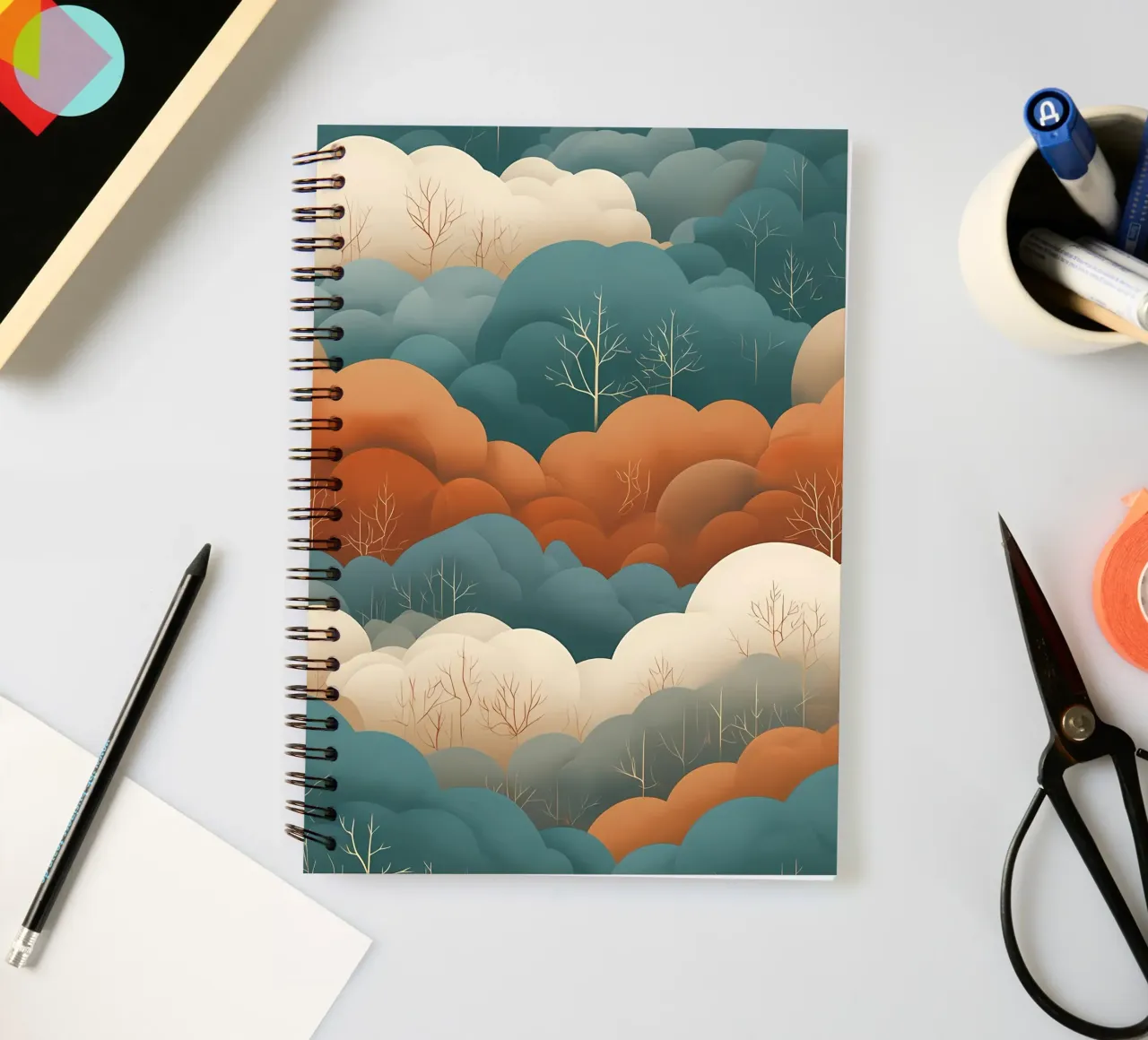 Wavy Woods spiral notebook by Artistic-shop