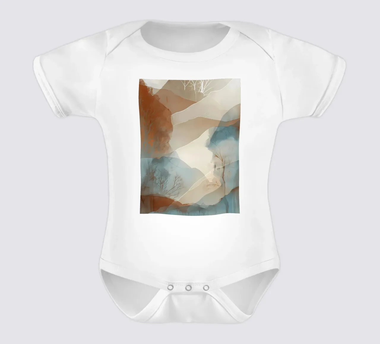 Colline serene body neonato maniche corte da Artistic-shop