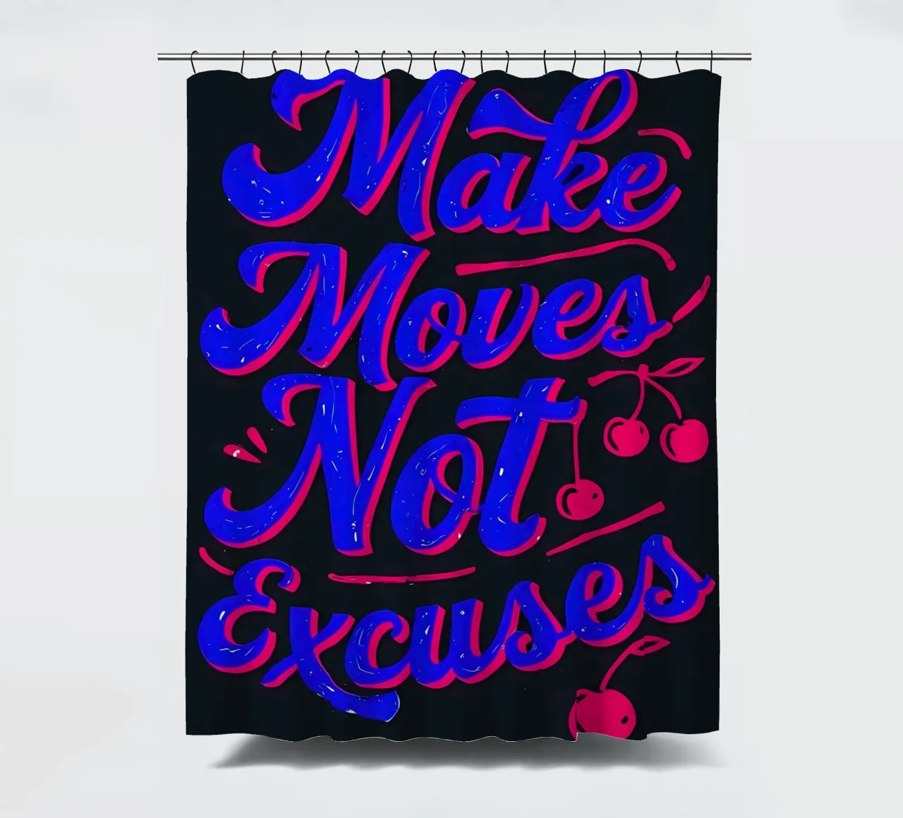 Muoversi, non trovare scuse tenda da doccia da inspirational quote