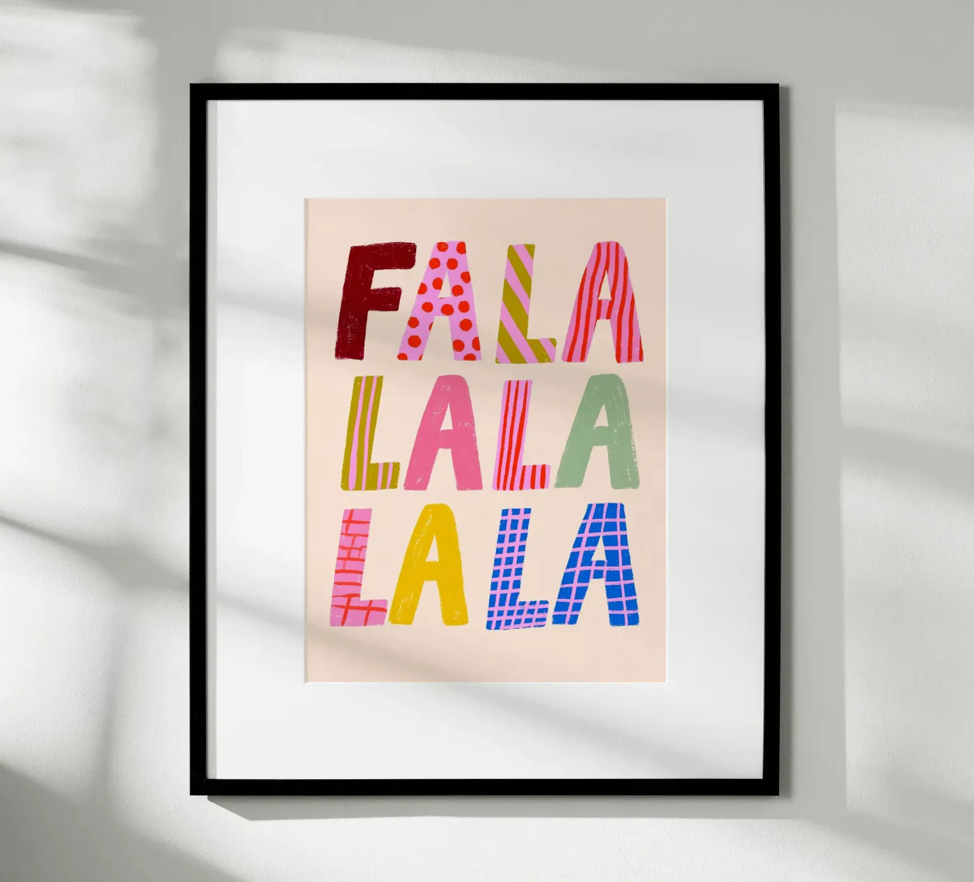 FA LA LA LA poster da ALL ABOUT TYPO