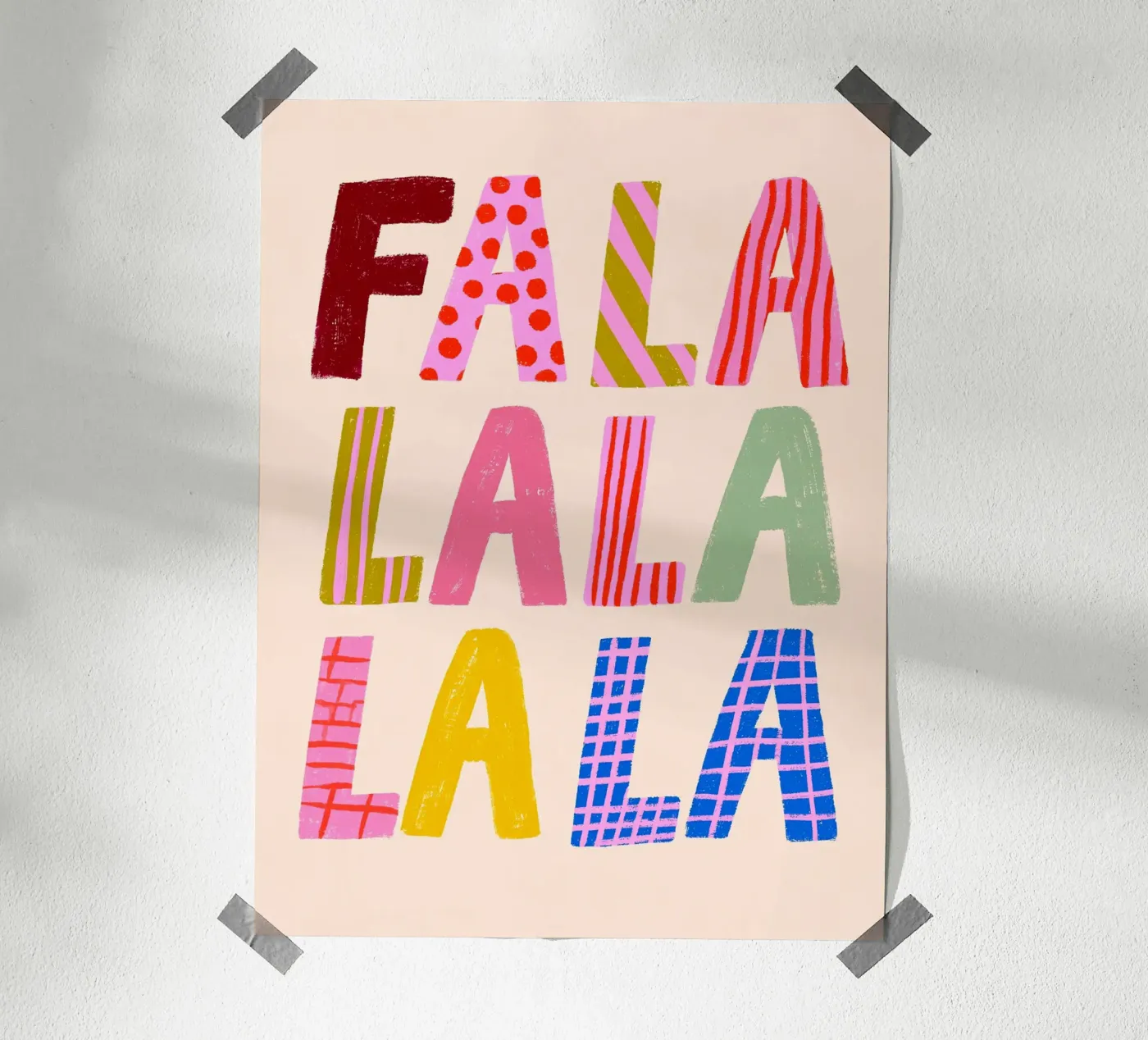 FA LA LA LA poster da ALL ABOUT TYPO