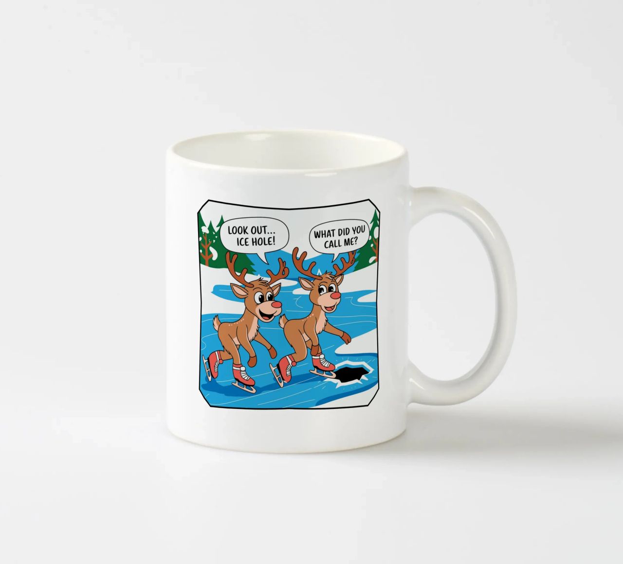 look out..ice hole, what did you call me tazza in ceramica da edsonramosart
