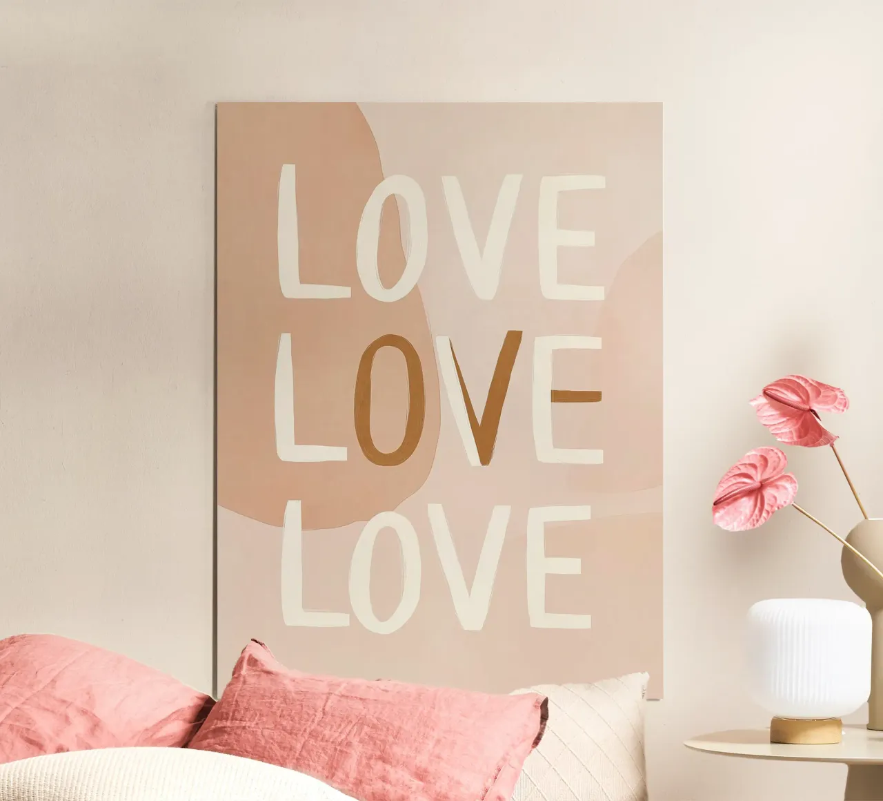 Ispirazione Kreative Liebes poster con telaio in legno da Carinaprint