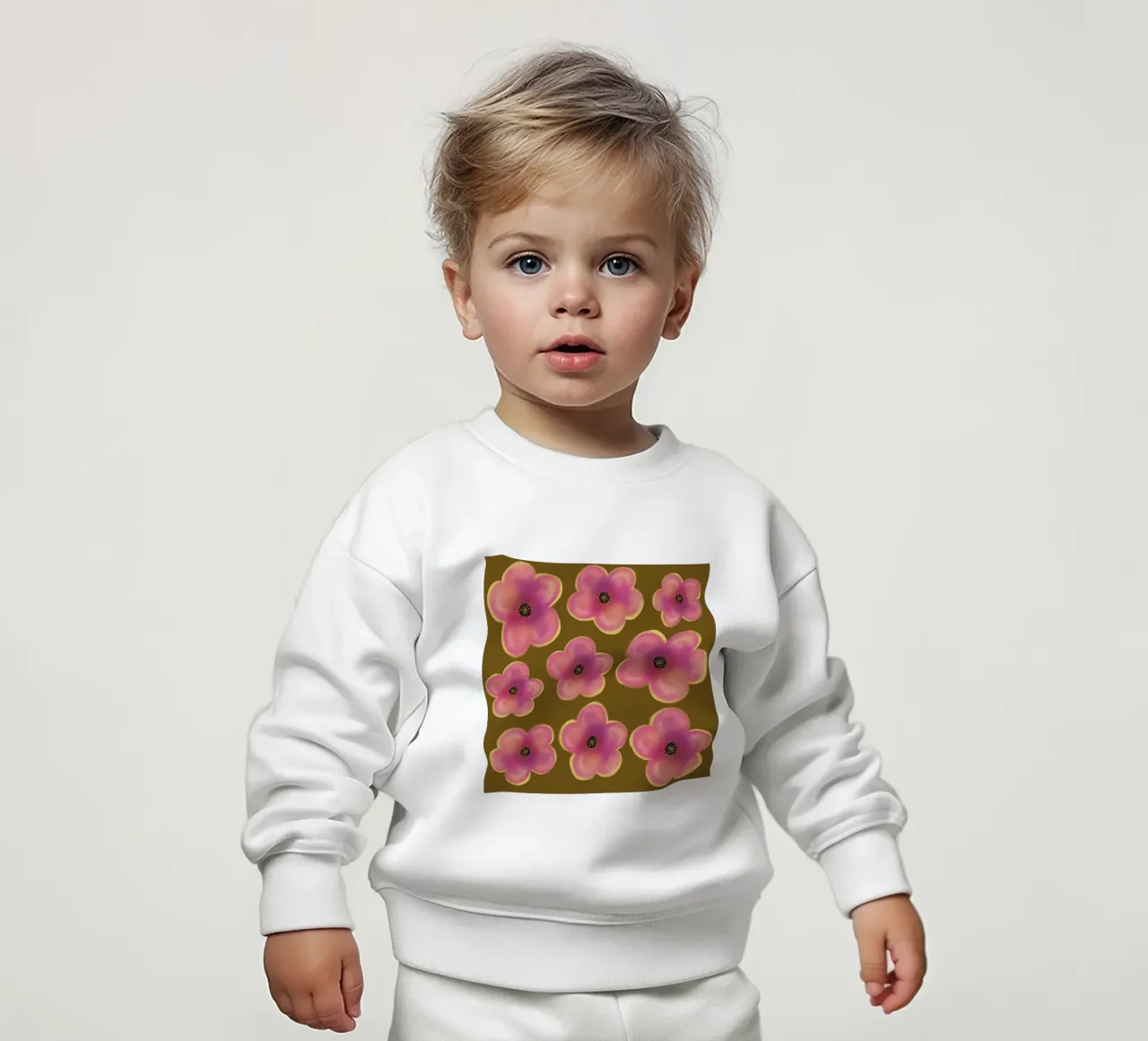 Bold Pink Blossom -Pattern felpa neonato da Illustration Raissa Oltmanns