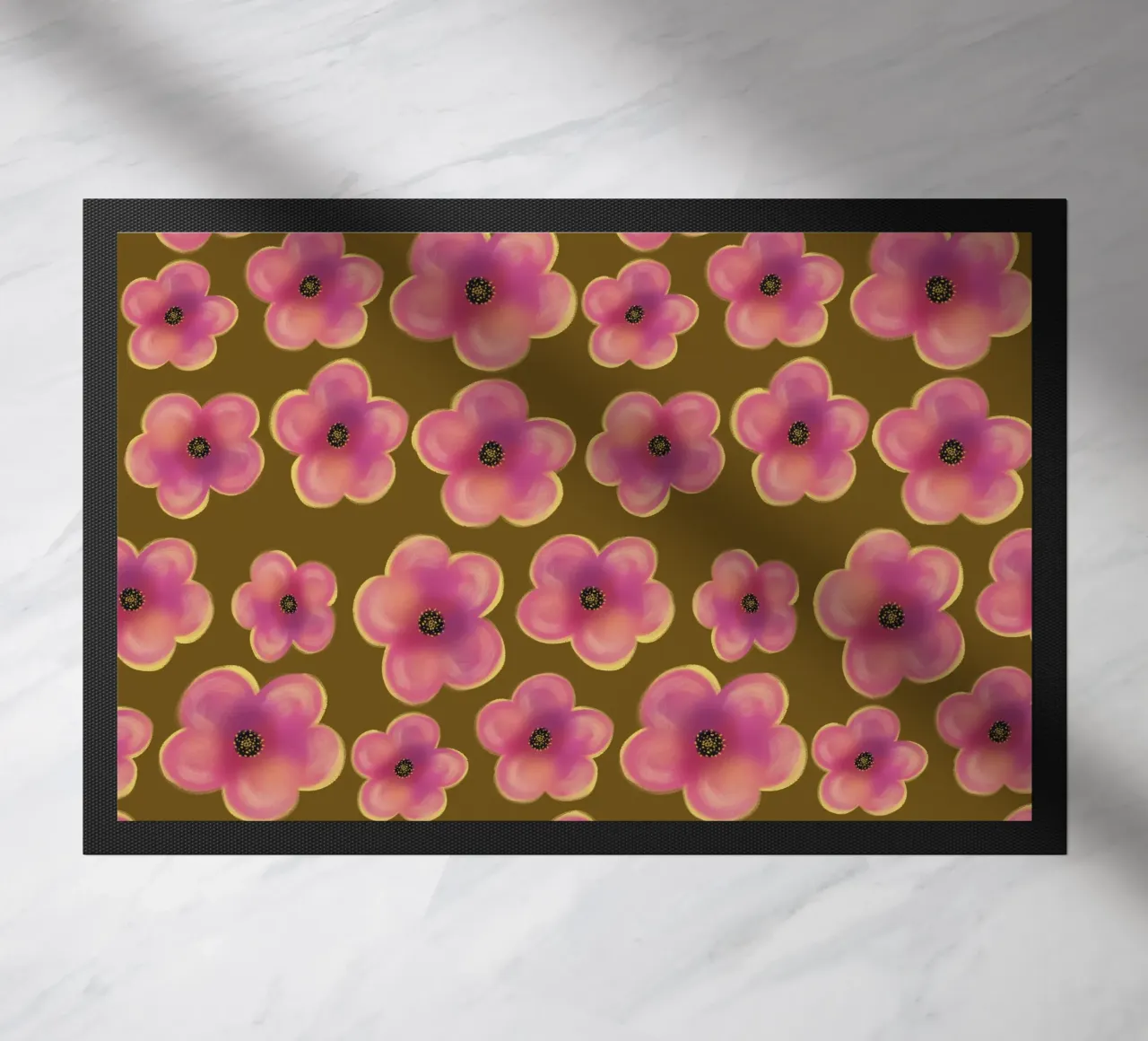 Bold Pink Blossom -Pattern zerbino da Illustration Raissa Oltmanns