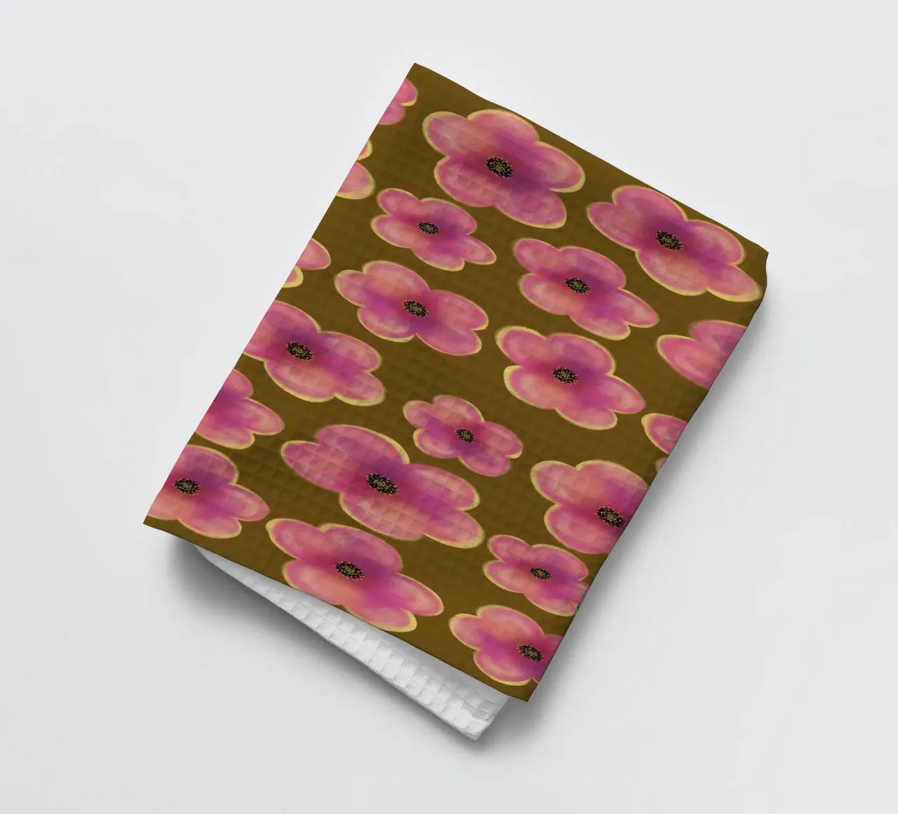 Bold Pink Blossom -Pattern canovaccio da cucina da Illustration Raissa Oltmanns
