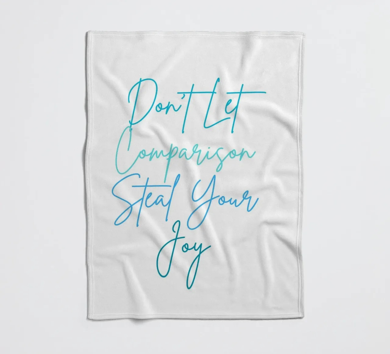 Don't Let Comparison Steal Your Joy - Blue text coperta in pile da FABOArt