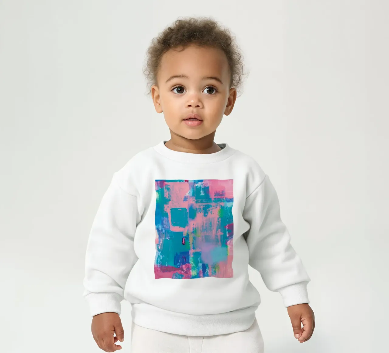 Abstract Acrylic Painting "Happy Accident" baby sweatshirt by FABOArt