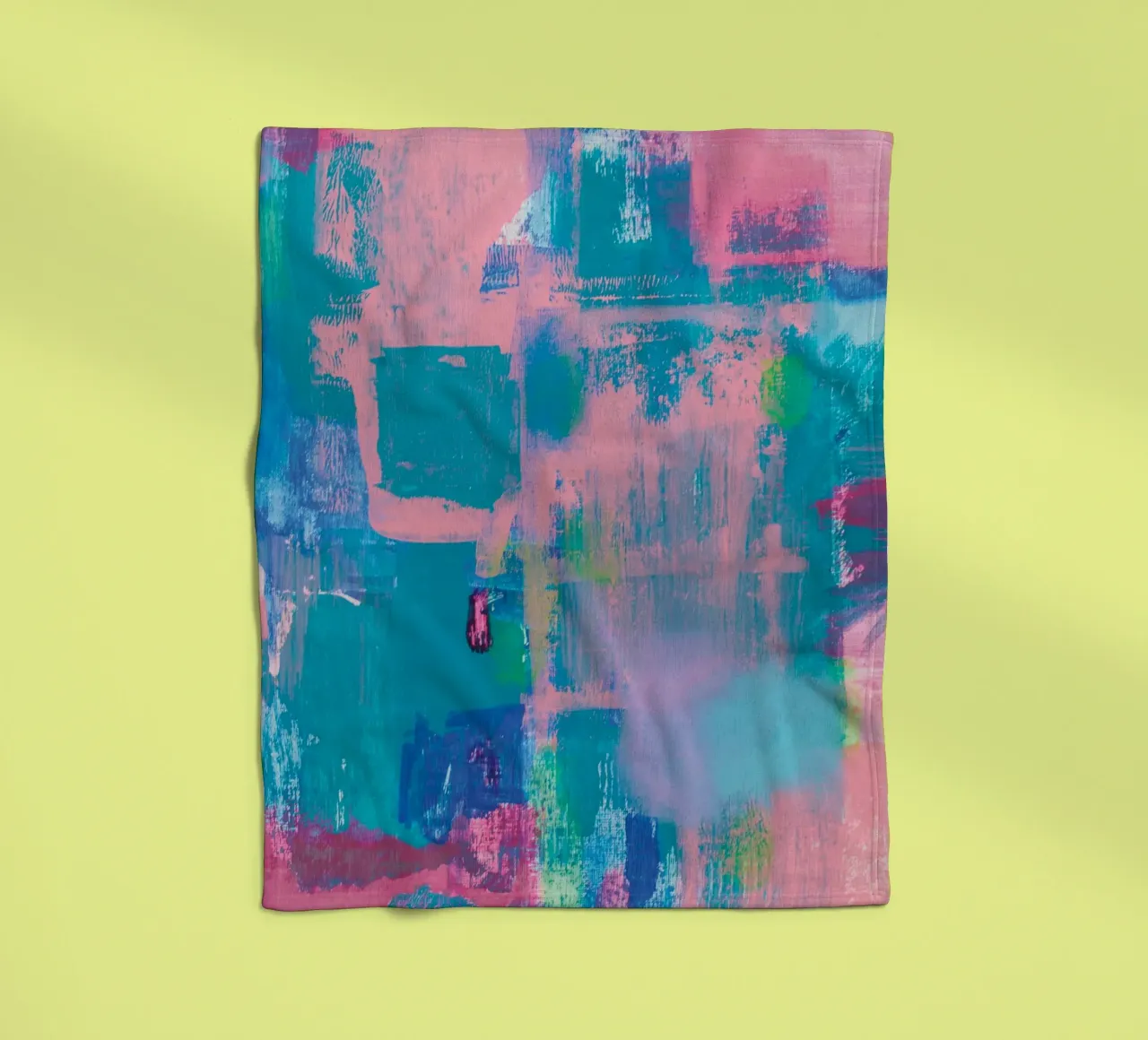 Abstract Acrylic Painting "Happy Accident" fleece blanket by FABOArt