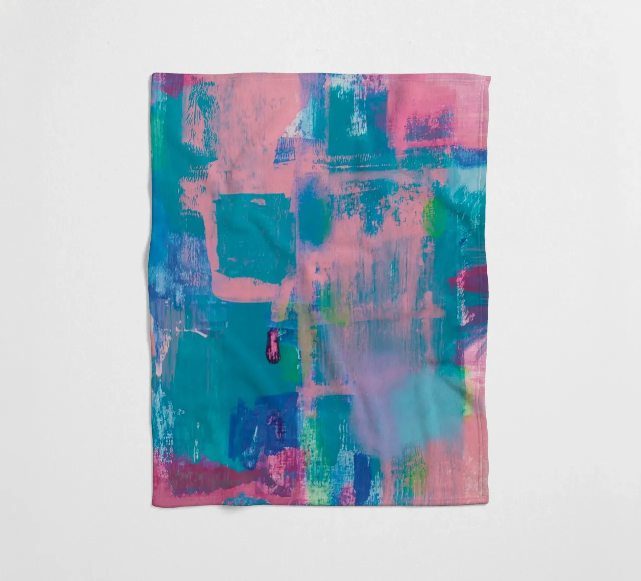 Abstract Acrylic Painting "Happy Accident" fleece blanket by FABOArt