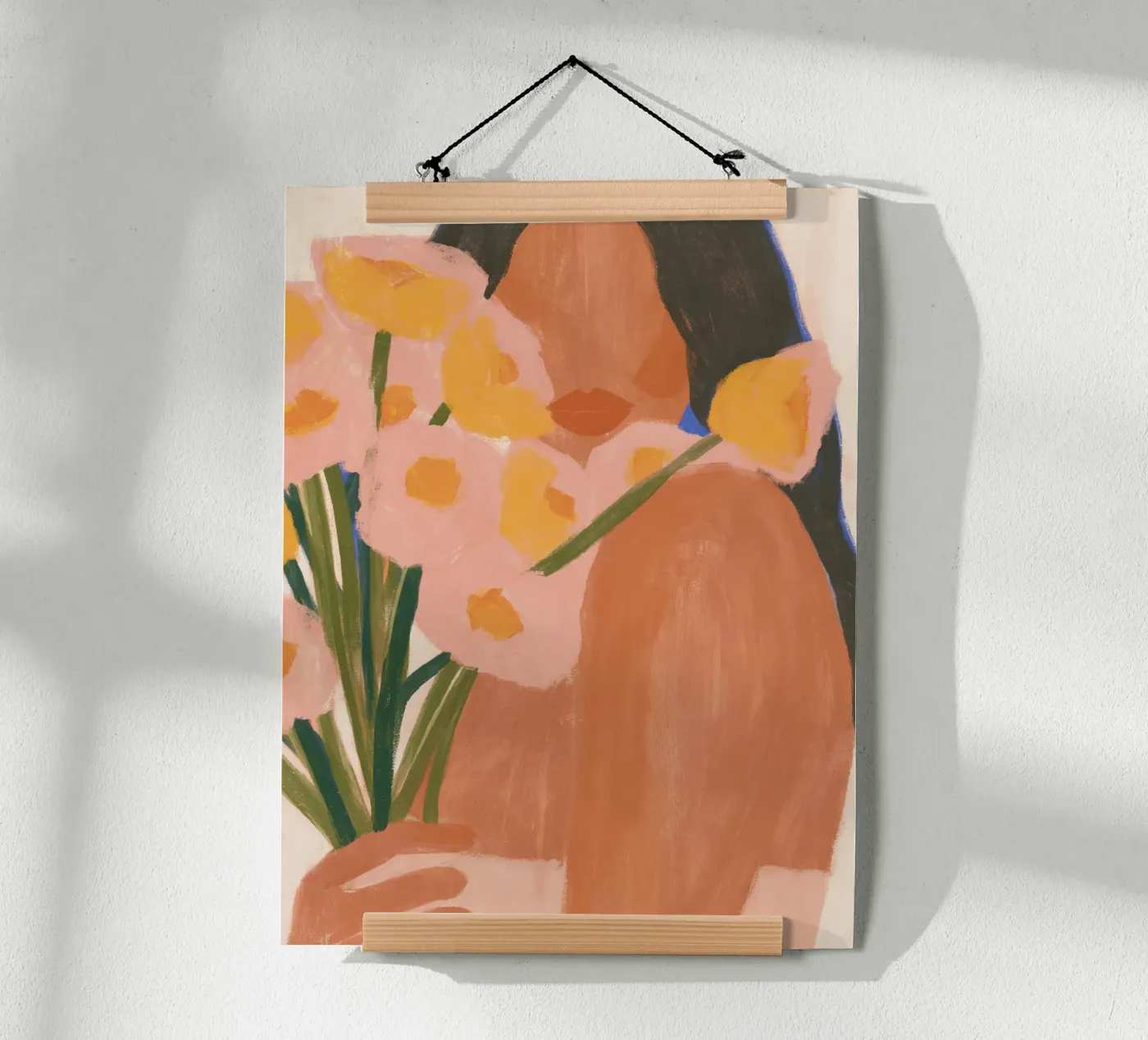 Fiori rosa e gialli poster da Studio Remiér