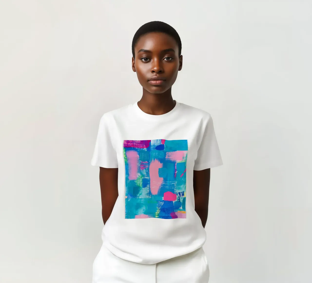 Abstract Acrylic Painting "Rush Hour" t-shirt by FABOArt