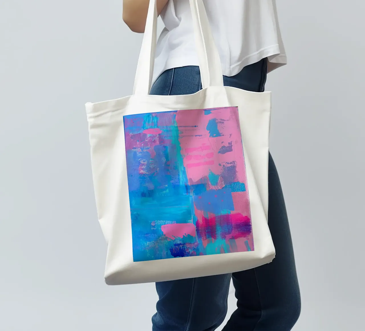 Abstract Acrylic Painting "Youth Constrained" tote bag by FABOArt