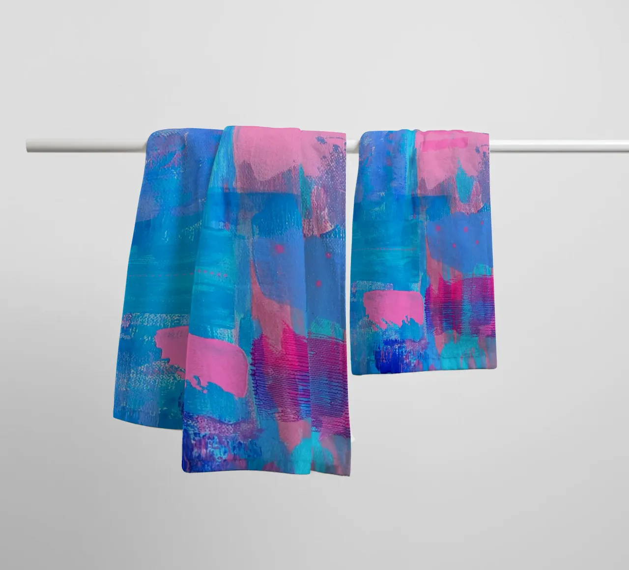 Abstract Acrylic Painting "Youth Constrained" towel by FABOArt
